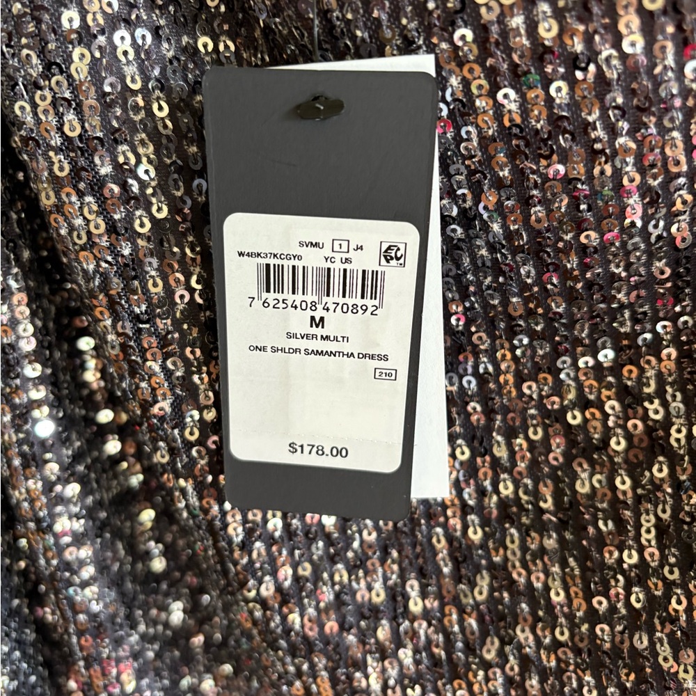 Guess Silver One-Shoulder Dress - Picture 4 of 4